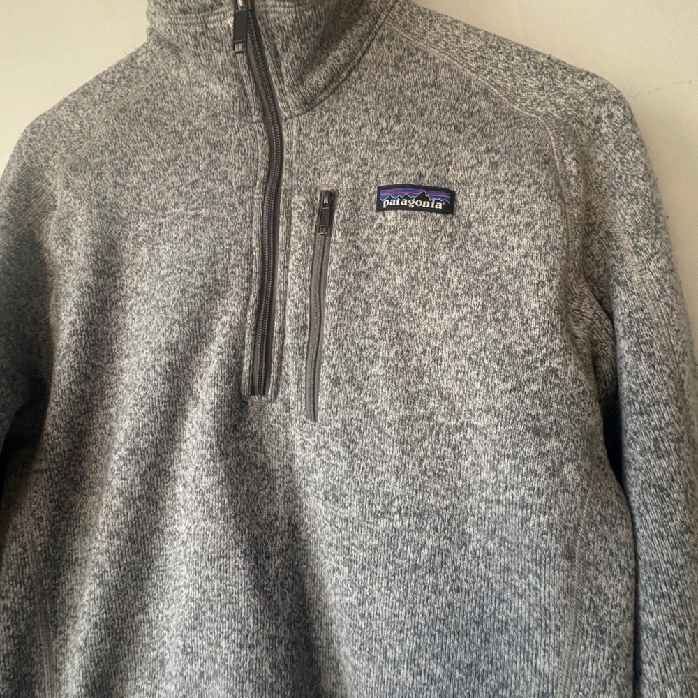 Patagonia Mens Better Sweater 1/4‎ Zip Fleece Pullover Stonewash Grey Size Small - Picture 4 of 6